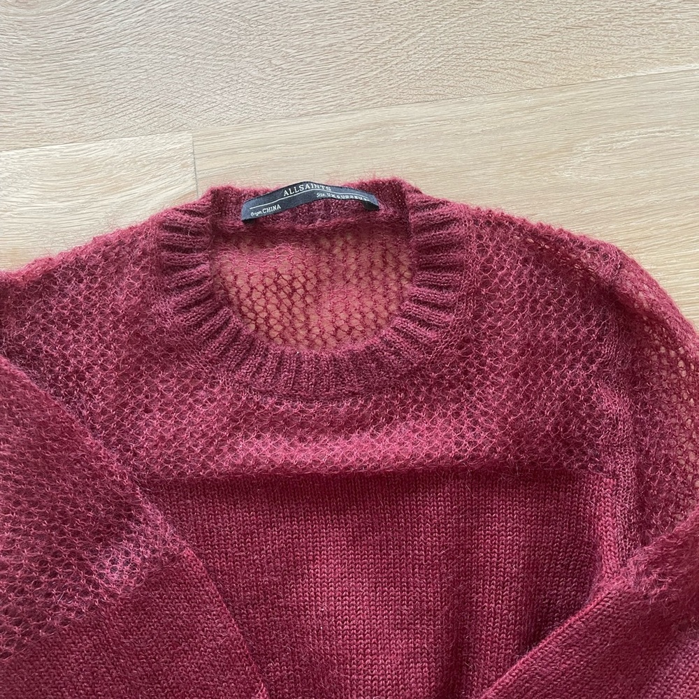 Gorgeous all saints maroon sweater